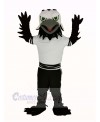 Black Eagle Falcon with Green Eyes Mascot Costume