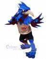Blue Phoenix Mascot Costume Cartoon