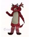 Wine Color Dragon Mascot Costume