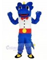 Blue Dragon Mascot Costume Cartoon