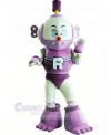 Light Purple Robot Plush Adult Mascot Costume College  