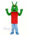 Green Alien Mascot Costume Cartoon	