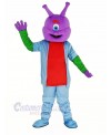 Alien with Purple Head Mascot Costume Cartoon