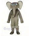 Grey Elephant Mascot Costume Cartoon