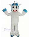 Unicorn with Blue Mane Mascot Costume Cartoon