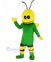 Green Bee Mascot Costume Cartoon