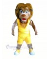 Lion with Yellow Vest Mascot Costumes Cheap