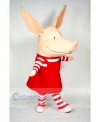 Pig in Red Dress Mascot Costumes Cartoon