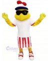 Fashion Chicken with White T-shirt Mascot Costumes Animal