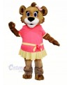 Female Lion with Dress Mascot Costumes Cartoon	