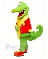 Happy Alligator with Red Coat Mascot Costume