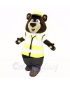 Sunny Bear with Yellow Hat Mascot Costumes Adult