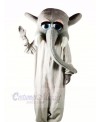 Grey Elephant with Big Eyes Mascot Costumes Cartoon	