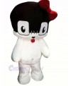 Lovely White Cat Mascot Costume Cartoon