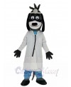 Doctor Dog with Black Glasses Mascot Costume Animal