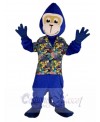 Gorilla Monkey in Floral Shirt Mascot Costume