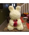 White Rose Rabbit Flower Rabbit Best Gift for Mother's Day, Valentine's Day, Anniversary, Weddings and Birthday