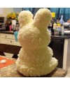 White Rose Rabbit Flower Rabbit Best Gift for Mother's Day, Valentine's Day, Anniversary, Weddings and Birthday