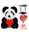 Panda Rose Bear with Red Heart Best Gift for Mother's Day, Valentine's Day, Anniversary, Weddings and Birthday