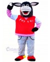 Black Donkey with Long Ears Mascot Costumes Animal