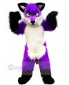 Purple Wolf Husky Mascot Costumes Cartoon