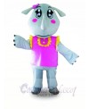 Pink Vest Rhinoceros Mascot Costumes