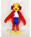 Yellow Head Red Swan Bird Mascot Costume School