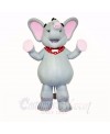 Grey and Pink Elephant Mascot Costumes Cartoon