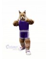 School Bobcat in Suit Mascot Costumes Cartoon