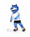 Blue Furry Tiger Mascot Costumes 