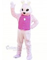 Bunny with Pink Vest Mascot Costumes Animal