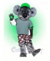 Koala with Green Hat Mascot Costumes Animal