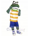Green Gator with Big Eyes Mascot Costumes Animal	
