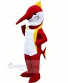 Red Marlin Fish Mascot Costume Cartoon