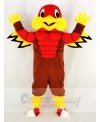 Cute Red Eagle with Blue Eyes Mascot Costume School