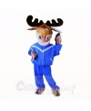 Sport Elk with Blue Sports Wear Mascot Costumes School