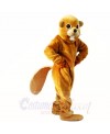 Friendly Yellow Lightweight Beaver Mascot Costumes Adult