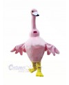 Pink Goose Mascot Costume Cartoon