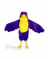 Purple Falcon Mascot Costume Cartoon