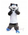 Grey Wildcat with Blue Shoes Mascot Costumes Animal
