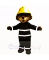 Smiling Fire Safety Bear Mascot Costumes Cartoon