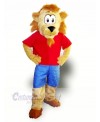 Funny Lion with Big Eyes Mascot Costumes Cartoon	