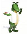 Funny Gator with White T-shirt Mascot Costumes Cartoon