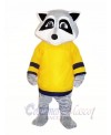 Cute Raccoon with Yellow T-shirt Mascot Costumes Animal	