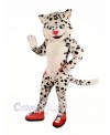 Happy Snow Leopard Mascot Costumes Cartoon