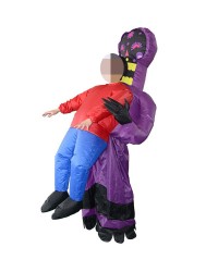 Purple Alien Monster Ghost Carry me Inflatable Costume Halloween Christmas Costume for Adult