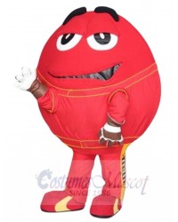 Red Milk Chocolate Mascot Costume Cartoon
