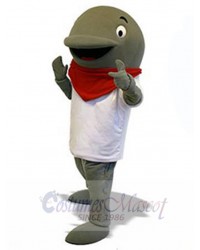 Grey Dolphin Mascot Costume For Adults Mascot Heads