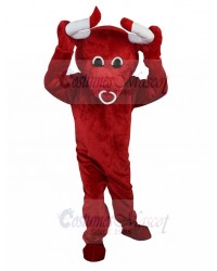 Leisurely Red Bull Mascot Costume Animal