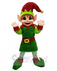 Funny Christmas Elf Mascot Costume Cartoon